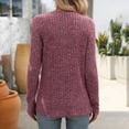 thumbnail image 4 of MeetoTime Fall Long Sleeve Ribbed Tunic Tops for Women Stretch Slim Square Neck Knit Sweater Pullover, 4 of 4
