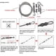 thumbnail image 4 of Cuerda de alambre - Tendedero para exteriores Alambre para tender la ropa de acero inoxidable de servicio pesado con tensor y gancho Ormromra HMYH100-1, 4 of 4