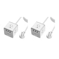 thumbnail image 1 of Huntkey Sortie de Cordon de Protection contre les Surtensions avec Prises de Courant et Ports USB (2 Paquets), 1 of 10
