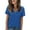 Blue, variant on Summer V Neck Tops Women's Eyelet Short Sleeve Tunic Blouses Trendy Casual Work Shirts Clothes