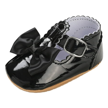 Kureaily Baby Girls Boys Sandals Infant Outdoor Casual Princess Shoes Leather Shoes Toddler Rubber Sole First Walking Shoes 13