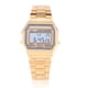 thumbnail image 4 of Reloj de pulsera rectangular con correa de acero inoxidable electrónico con luz trasera LED digital (dorado), 4 of 8