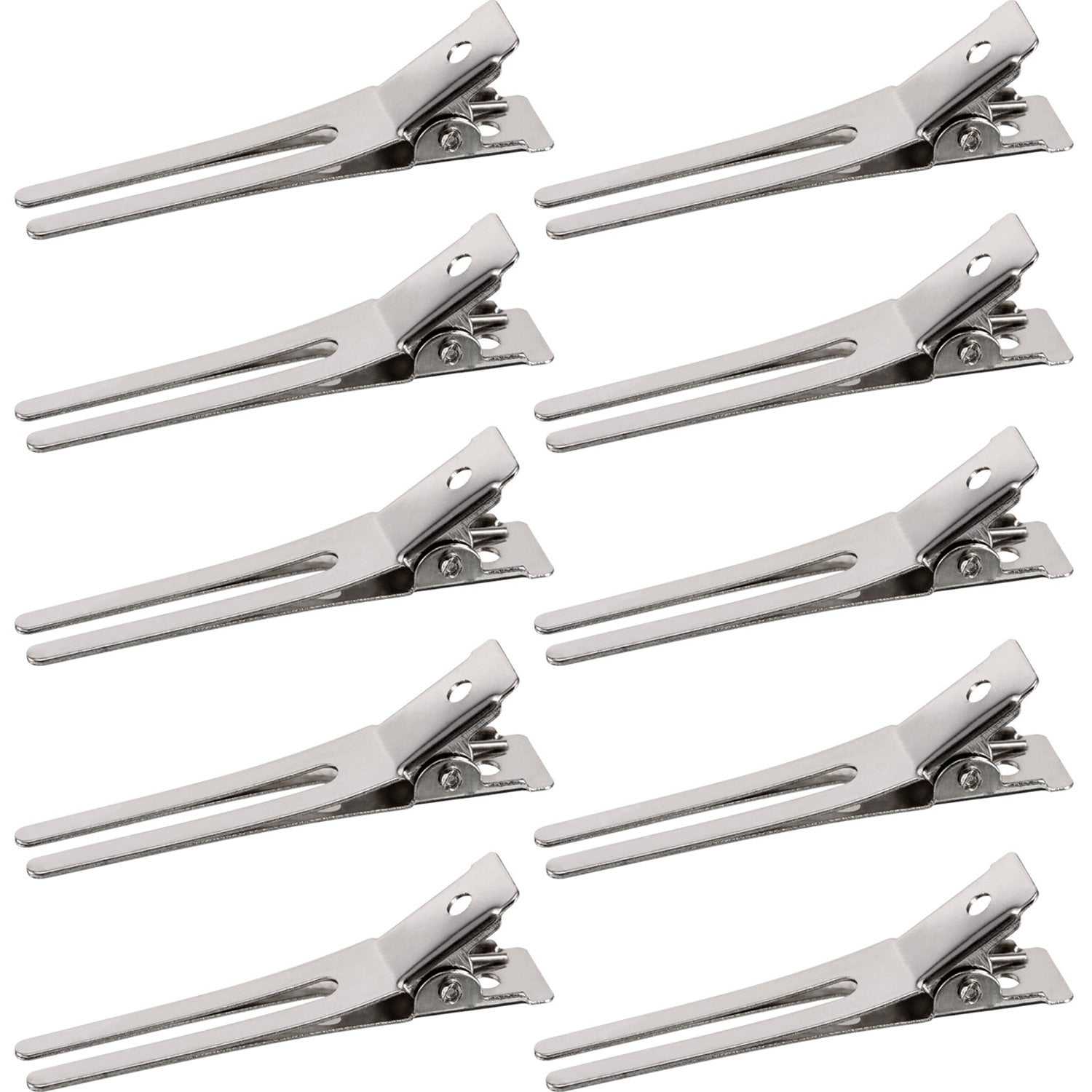 Curl Setting Section Hair Clips 10/pack Double Prong Curl Clips Alligator 