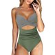 thumbnail image 1 of Savings Clearance 2023 Swimsuits for Women Women Wrap Cut Out One Piece Swimsuit High Waisted Monokini Bathing Suit, 1 of 5