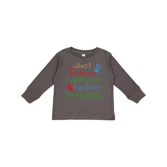 Inktastic Hacker like Daddy Boys or Girls Long Sleeve Toddler T-Shirt
