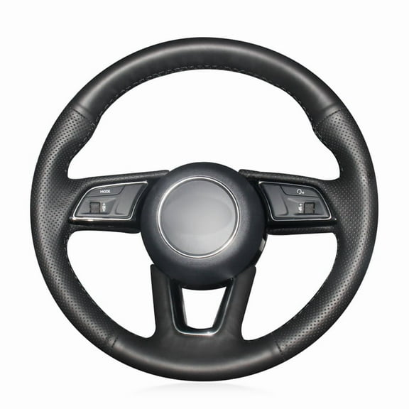 Black Artificial Leather Steering Wheel Cover for Audi A3 A4 A5 S5 2017