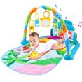 thumbnail image 4 of Rirozkan Baby Gym Play Mat, Activity Gym with Kick Piano and Hanging Toys, Large Tummy Time Pad, Sensory Playmat for Infants and Newborns, 4 of 7