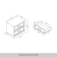 thumbnail image 5 of Castle Place Traditional 2 Drawer Wooden Nightstand, Light Grey, 5 of 8