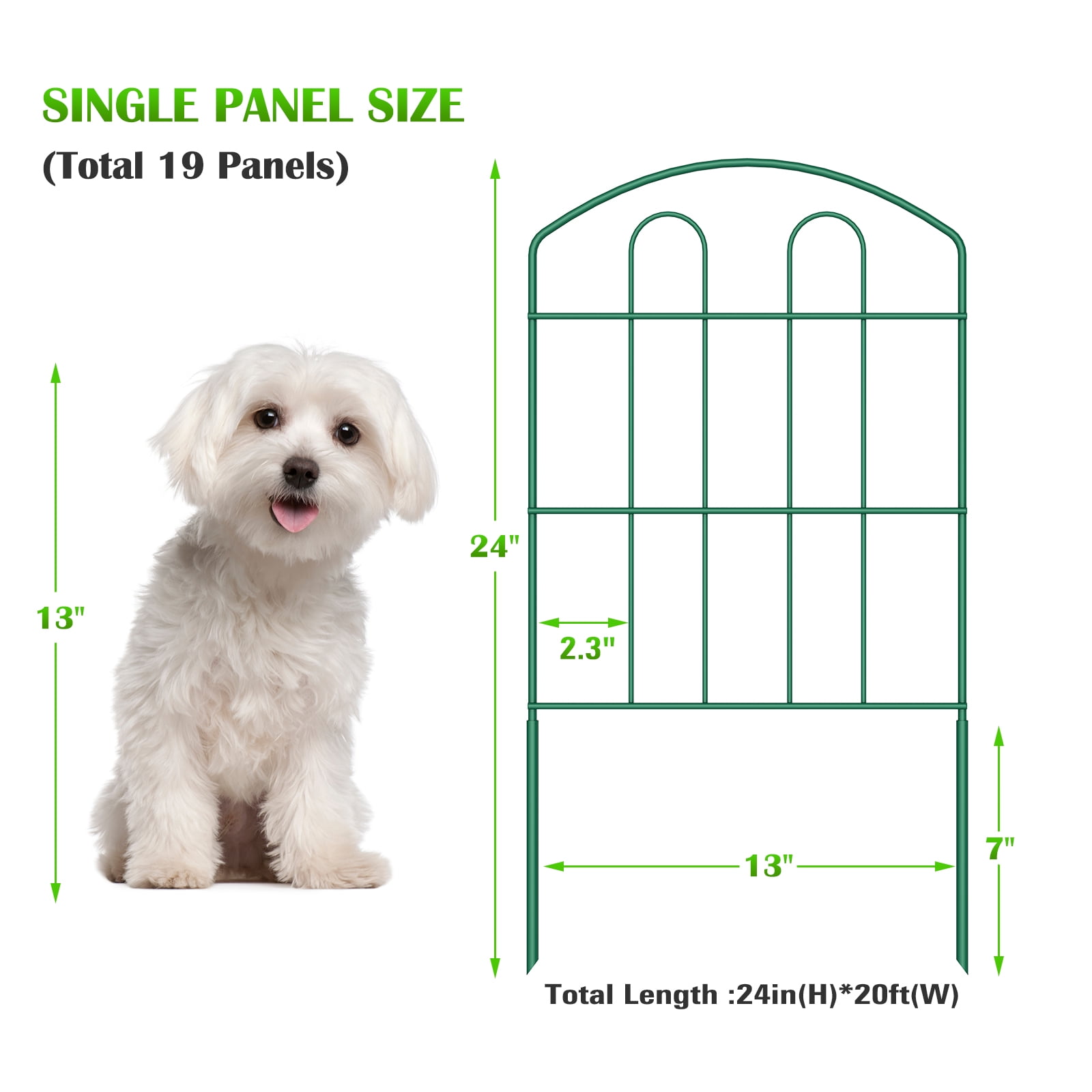 Decorative Garden Fence Border Outdoor Green No digging Temporary Iron Wire Flowers Fence Plate Rust Prevention Metal Folding Garden Fence Suitable for patio