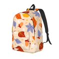 thumbnail image 2 of XMXT Backpack for School Work, Autumn Nut Leaves Canvas Bookbag Travel Bag for Women Men, S, 2 of 7