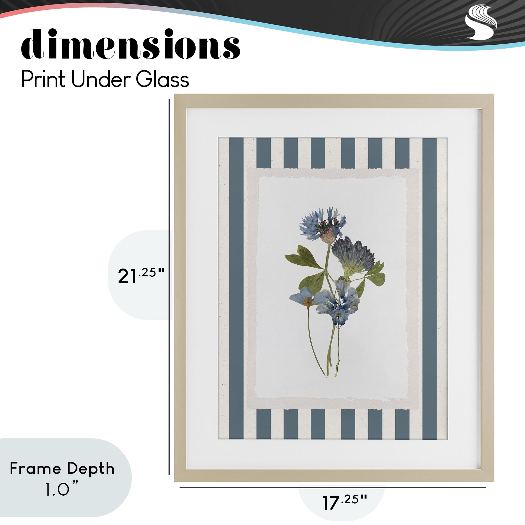 Stupell Industries Summer Memories Flowers Birch Framed Print Under Glass, design by Val Rhodes