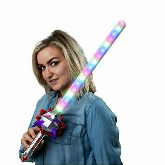 Blinkee LUFAMASI 28 in. LED Futuristic Multicolor Alien Space Invader Sound & Light Upon Impact Sword, Assorted Color