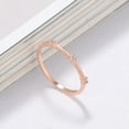 thumbnail image 3 of Ultra-fine Tail Ring 925 Silver/Rose Gold Women's Three-Stone Engagement CZ Band, 3 of 6
