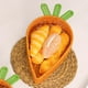 thumbnail image 1 of Cesta de Frutas Tejida de Bambú con Forma de Rábano, Cuenco Decorativo para Servir Pan, Cesta de Picnic de Ratán Natural Redonda y Apilable., 1 of 6