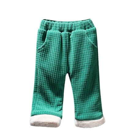 

EnJoCho Toddler Kids Baby Girls Cotton Knitted Lined Leggings Stretchy Basic Ankle Length Pants for Winter Warm Sweatpants Trousers Toddler Girl Pants Fleeced Lined Pants for Girls French