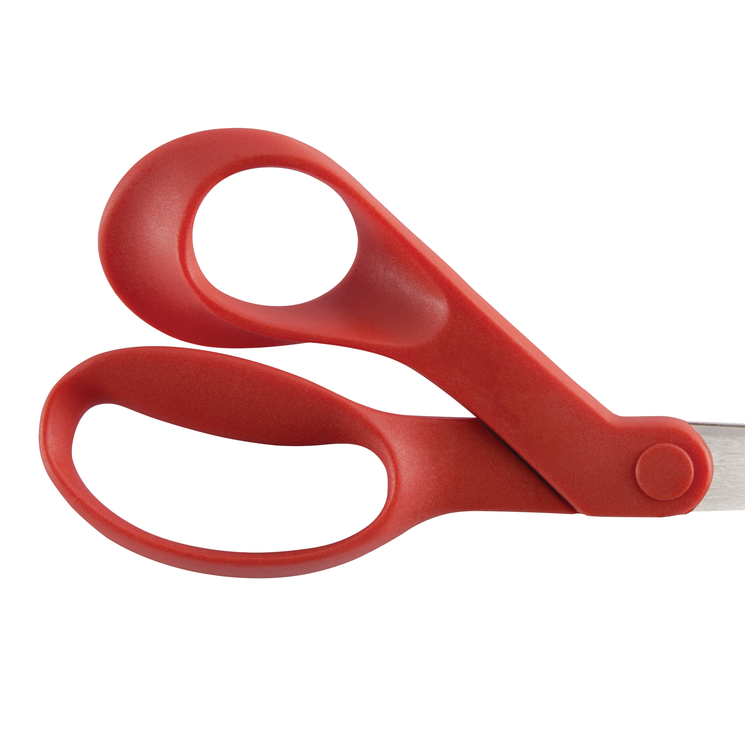 Fiskars All-Purpose Left-Handed Scissors - Ergonomically Contoured - 8  Stainless Steel - Paper and Fabric Scissors for Office, Arts, and Crafts -  Red