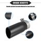 thumbnail image 3 of Tubo de escape de coche compatible con Toyota Tacoma 2005-2023, anticorrosión, entrada de 2,8 pulgadas, salida de 3,54 pulgadas, longitud de 8,5 pulgadas, acero inoxidable negro, 3 of 7