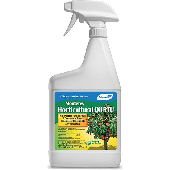 Monterey Horticultural Oil Fungicide, Insecticide & Miticide Ready To Use, 32 oz