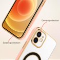 thumbnail image 2 of for iPhone 12 Case Plating Magnetic Crystal [ Support for Magsafe ] Luxury Case Camera Protector Shockproof Protective Anti-Skid Edge Cover Screen Protector Cover Phone Case -Pink, 2 of 11