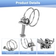 thumbnail image 2 of Uxcell 6-Pack Abrazadera de Manguera de Doble Alambre, Clips de Manguera de Acero Inoxidable 304 Ajustables para Manguera de Recolección de Polvo 25-29mm, 2 of 7