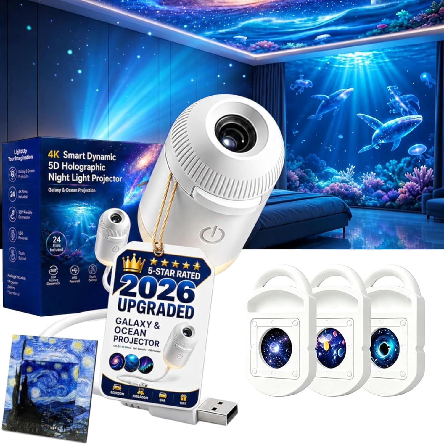 Nebula Capsule 3 Laser Mini Projector with WiFi, 1080p HD, Full HD