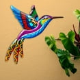 thumbnail image 2 of 3 esculturas coloridas de colibrí para decoración de pared para jardín interior Zulema Escultura de arte de pared, 2 of 7