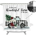 thumbnail image 5 of Newhomestyle Merry Christmas Trees Shower Curtain Farmhouse Bathroom Decor with Hooks 72 x 72 Inches, 5 of 6