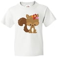 thumbnail image 3 of Inktastic Cute Squirrel, Squirrel With Flowers, Fluffy Tail Youth T-Shirt, 3 of 5