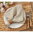 thumbnail image 4 of SARO 15062.N20S Serviette Carrée 20 Po. Design Pompon Naturel - Ensemble de 4, 4 of 9