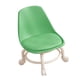 thumbnail image 3 of Taburete con ruedas bajo Taburete corto con respaldo Silla giratoria de 360 degree Taburete con ruedas pequeño Asiento de cuero PU resistente al desgaste Verde perfecl Asiento rodante bajo, 3 of 8