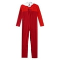 thumbnail image 4 of vastwit Gymnastics Leotards for Girls Metallic Color Block Sports Dance Full Body Unitard Jumpsuit One Piece Red&Burgundy 6, 4 of 5
