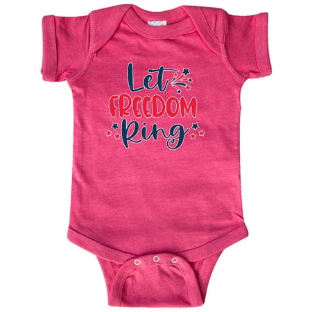 

Inktastic 4th of July Let Freedom Ring with Stars Gift Baby Boy or Baby Girl Bodysuit