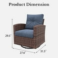 thumbnail image 7 of Layinsun 2 Pieces Patio Furniture Set with Swivel Chairs, Rattan Wicker Rocking Glide Chairs, 7 of 7