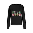 thumbnail image 5 of Womens Cactus Graphic Sweatshirts Valentines Cute Crewneck Tops Long Sleeve Pullover Casual Shirts, 5 of 8