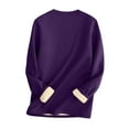 thumbnail image 3 of aidice Winter Tops for Women Casual Round Neck Long Sleeve Shirts Comfy Fleece Fitting Warm Blouses Tops, 3 of 3