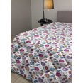 thumbnail image 2 of Purple Down Alternative Comforter, Graphical Stretched Numerous Abstract Chicory Flowers Continuous Pattern, Microfiber Quilt for All Season, 5 Sizes, White Violet Ceil Blue, by Ambesonne, 2 of 3