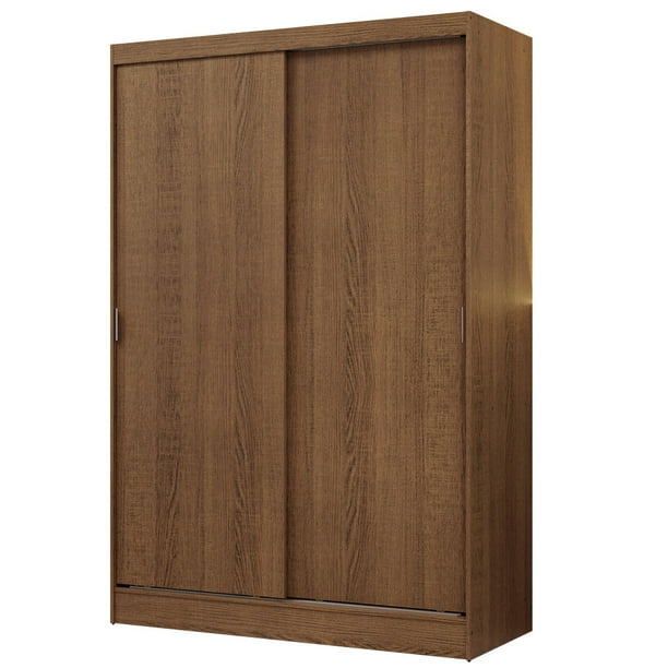 Ropero Closet Madesa Luke 2 Puertas Corredizas con Cajón con llave Marrón Madesa Luke