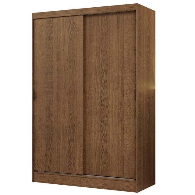 Ropero Closet Madesa Luke 2 Puertas Corredizas con Cajón con llave Marrón Madesa Luke
