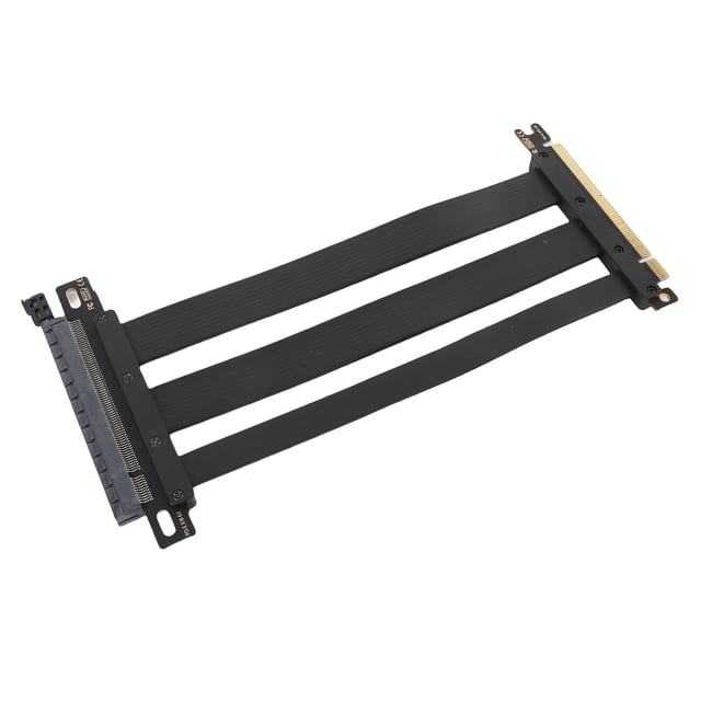 PCIe 4.0 Riser Cable, PCIe 4.0 X16 High Speed Flexible Extender Card Extension Port 180 Degree Adapter GPU Extension Cable for RTX 4090 Ti for 8900 Xt