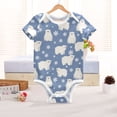 thumbnail image 6 of Northern Bear Snow Flower Baby Bodysuits 100% Cotton Short Sleeve for 0-24 Months Baby Golf Outfit 6Months, 6 of 6