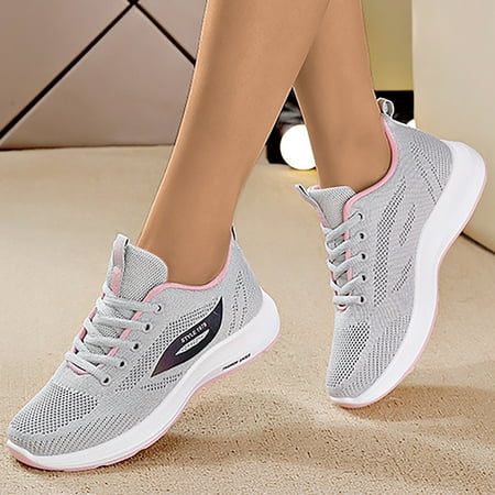 

WANYNG For Women Mesh Running Shoes Tennis Breathable Fashion Sport Shoes Knit Walking Shoes