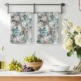 thumbnail image 3 of Palm Leaves Kitchen Towels Set of 4, Turquoise Tropical Leaf Botanical Retro Spring Absorbent Dish Towels for Kitchen, Microfiber Hand Towel, Quick Drying Tea Towel for Cleaning Decorative Dishcloths, 3 of 7