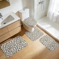 thumbnail image 5 of Black and Beige Leopard Print Bathroom Rug Set 4 Piece,Includes Contour,Lid Cover,Bath Mat,Non-Slip Extra Soft Absorbent Washable, 5 of 5