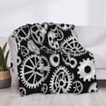thumbnail image 3 of Rateoe Metallic Gears Pattern Flannel Throw Blanket, Ultra-soft Blanket for Bed, Couch, Car, Hypoallergenic Anti-pilling blanket-50"x40"(Horizontal), 3 of 6
