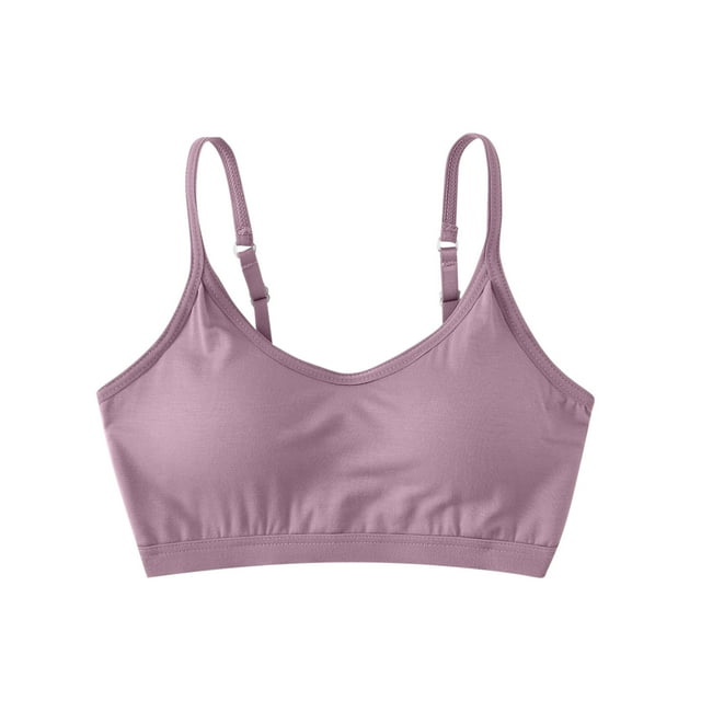 aidice Bralettes for Women Wireless Round Neck Comfy Support Breathable Spaghetti Strap Everyday Bras