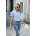 thumbnail image 6 of Zeagoo Short Sleeve Button Down Blouses for Women Tailored Business Work Shirts Summer Tops, 6 of 10
