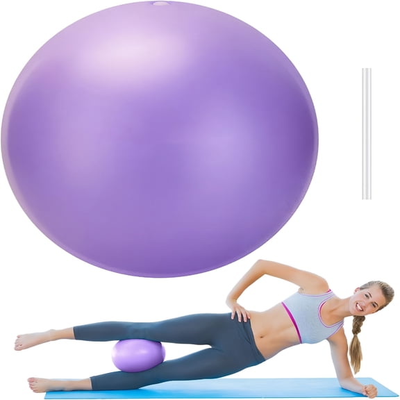 BESTSKY Pilates Ball,9 Inch Small Exercise Mini Soft Workout Yoga Ball with Exercise Guide,for Home Gym Yoga,Pilates,Core Training,Workout,Balance,Stability