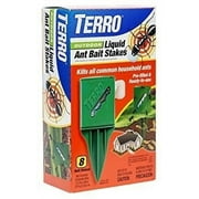 TERRO T1812 Outdoor Liquid Ant Killer Bait Stakes - 8 Count 0.25 oz each by Terro