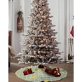 thumbnail image 4 of Summer Lemon Christmas Tree Skirt 48 Inches Large Christmas Skirt Tree, Yellow Fruits Botanical Green Plaid Tree Skirt Christmas Decorations for Fireplace Party Holidays Indoor Outdoor, 4 of 7