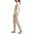 thumbnail image 2 of Women'S V Neck 2 Piece Sweater Set Pullover Casual High-Waisted Knit Set Sweatsuits Apricot One size, 2 of 9